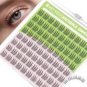 KEYYOU Aurora Lash Clusters Invisible Band C Curl Natural Soft Waterproof Only 10mm Length Lash Extension Easy to Apply at Home Cosmetic Makeup Natural False Eyelashes