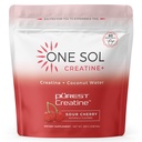 One Sol Creatine for Women, All Natural Women's Creatine Powder w Pure Creatine & Coconut Water, Increase Lean Muscle Mass, Reduce Recovery Time, Promote Brain & Bone Health (Sour Cherry, 60 Servings)