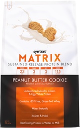 Syntrax Nutrition Matrix - Sustained-Release Protein Blend, Peanut Butter Cookie 2 lbs. Real Cookie Pieces