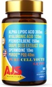 AJS Pure Cell Youth 6X PRO, 90 Capsules -PQQ 40mg, R-Lipoic Acid 360mg, Sodium Hyaluronate 120mg, Pterostilbene 150mg, Grape Seed Extract 50mg, Spermidine 10mg (90Count(Pack of 3))