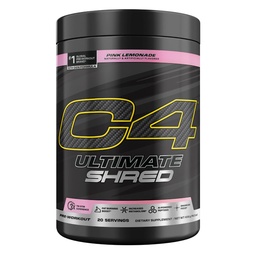 Cellucor C4 Ultimate Shred Pre Workout Powder, Metabolism Supplement with Cayenne Extract+300mg Caffeine+TeaCrine+Dynamine - Pink Lemonade, 20 Servings