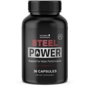 Steel Power – Daily Amino & Botanical Supplement with L-Citrulline, L-Carnitine, Maca Root & Pine Bark Extract – Non-GMO Formula – Made in USA – 30 Capsules, 1 Month Supply