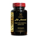 L-Lysine 500mg – Free Form Amino Acid – Non-GMO, Gluten-Free – Vegan Capsules for Immune Support – 1 Bottle 100 Counts