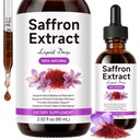 Saffron Extract Liquid Drops (88.5mg) - Mood, Focus & Eye Support | Crocus Sativus - Vegan, Sugar & Alcohol-Free Drop - Add to Tea, 2.02 fl oz (1-Month Supply)