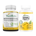 Vegan Vitality Immunity Booster Bundle 6 Months - Vegan Multivitamins and Vegan Omega 3 Algae Oil. High Strength Plant Based Formula for Immunity, Energy Overall Health for Vegans and Vegetarians