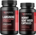 HAVASU NUTRITION Horny Goat Weed Capsules for Men & Women (30 Servings) & French Maritime Pine Bark Extract Capsules (30 Servings)