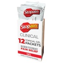 Stopain Pain Relief Clinical Gel Packets, USA Made, Max Strength Fast Acting with MSM, Glucosamine, Menthol for Lower Back Sciatica, Knee, Neck HSA FSA Topical Analgesic Products, 12 Pack