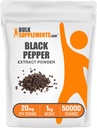 BulkSupplements.com Black Pepper Extract Powder - Black Pepper Supplements, Piperine Supplements - Gluten Free, 20mg per Serving, 5kg (11 lbs) (Pack of 5)