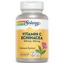 SOLARAY Vitamin C & Echinacea Root Supplement - Healthy Immune System Support for Women & Men, 500 mg Vitamin C & 300 mg Echinacea Per Capsule, Non-GMO, Vegan - 120 Count Veg Caps