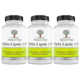 Simply Natures Pure Alpha Lipoic Acid 600mg 360 Veggie Capsules, Non-GMO Thioctic Acid 12 Month Supply