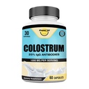 Colostrum Capsules 1000mg Per Serving - US Sourced, 25% Immunoglobulin for Immune Support & Gut Health, 60 Capsules, 30 Servings
