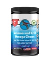 Wild Alaskan Salmon Krill Oil Chews for Dogs - 120 Soft Treats - Omega 3 6 9 Fish Supplement EPA, DHA for Itch-Free Skin Coat Joints - Allergy Relief - Reduce Hair Shedding - Made in USA