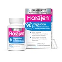 Florajen Digestion Probiotic - Advanced Gut Health Supplement for Constipation & Bloating Relief - 15 Billion Live Cultures - Multi-Strain Formula - Refrigerated for Potency & Freshness - 90 Capsules