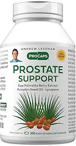 ANDREW LESSMAN Prostate Support Supplement for Men's Health, 360 Softgels, No Additives - Saw Palmetto for Men, Pumpkin Seed Oil, Lycopene, Omega-3 for Prostate Health, Urinary, Bladder Function