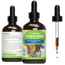 Pet Wellbeing Young at Heart for Dogs - Senior Heart Health Support, Cardiovascular Wellness with Hawthorn & Motherwort - NASC Certified & Vet-Formulated - 4 oz Liquid Formula