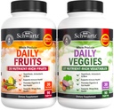 Daily Fruits and Vegetables Supplement for Adults - Super Fruit and Veggies Capsules for Enhanced Energy Gut Health Immune Support & Overall Wellness with 47 Whole Food Fruits and Veggies - 1 Month