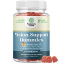 Vision Support Gummies for Adults - Lutein and Zeaxanthin Supplements for Eye Health - Potent Lutein Eye Vitamins for Blue Light Protection Dryness Strain Support & Visual Sharpness - 60 Count