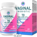Vaginal Probiotics, PH Balance for Women, 70 Billion CFUs Womens Probiotic for Vaginal health, Urinary, Odor Control, Flor, Ph Balance & Hormone, with Prebiotic & D-Mannose - Shelf Stable, 60 Caps