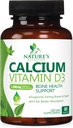Calcium Supplement with Vitamin D3-1200 mg Calcium per Serving with D3 for Best Absorption - Supports Immune Health, Bones & Teeth - Nature's Calcium is Bottled in USA for Women & Men - 60 Tablets