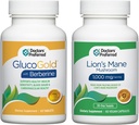 DOCTORS' PREFERRED GlucoGold with 1500mg per Day of Berberine & Lion's Mane Mushroom Supplement