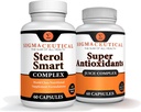 Niacin – Beta Sitosterol – Policosanol – Plant Sterols - Garlic – Cayenne Supplement Plus Super Antioxidant Supplement - Goji Berry, Acai Berry, Mangosteen, Resveratrol, Pomegranate & Noni