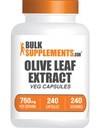 BulkSupplements.com Olive Leaf Extract Capsules - Olive Leaf Supplement, Olive Leaf Capsules - Immune Support, Gluten Free, 1 Capsule per Serving, 240 Veg Capsules (Pack of 1)