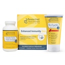 Researched Nutritionals Liposomal Glutathione (450mg) + Colostrum & Mushrooms Supplement for Immunity - Enhanced Immunity Duo - Tri-Fortify Watermelon + Transfer Factor Multi-Immune (2 Piece Set)