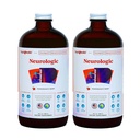 LIQUIDHEALTH Neurologic Focus Supplement - Brain Booster Nootropic Supplement for Cognitive Function, Memory & Focus with Ginkgo Biloba, Choline, L-Theanine & Phosphatidylserine - USA Made (2 Pack)