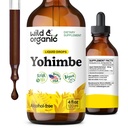 Wild & Organic Yohimbe Supplements for Men & Women - 5 mg Yohimbine Extract Tincture - Alcohol-Free Yohimbe Bark Drops - Vegan, Non-GMO & Sugar-Free - 4 fl oz