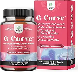 Natures Craft G Curve Horny Goat Weed for Women - Invigorating Feminine Blend with Maca Root Female and Tribulus Terrestris Enhanced Energy Mood Performance