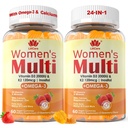 Womens Multivitamin Gummy, Methylated Multivitamin for Women w/Omega 3（DHA/EPA), Vitamin D3 K2, Calcium, Inositol, Daily Womens Vitamins A C E B Complex, L-MethylFolate, Methyl B12, Sugar Free, 120Cts