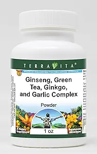Ginseng, Green Tea, Ginkgo, and Garlic Complex Powder (1 oz, ZIN: 517068) - 3 Pack