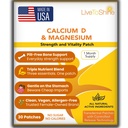 Calcium Magnesium Vitamin D Patch – Pill-Free Topical Supplement – 18 Transdermal Patches (1 Month Supply) – Vegan, Allergen Free – Made in USA – Live to Shine for Men & Women