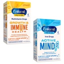 Enfamil Poly-Vi-Sol and Fer-in-Sol Iron Liquid Drop Multivitamin Supplements for Infants and Toddlers, 2x50 mL Dropper Bottle
