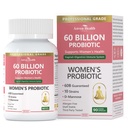 Probiotics and Organic Prebiotics for Women pH Balance & Digestion- 60 Billion CFU Vaginal Probiotics with Cranberry D-Mannose, Vegan & Non-GMO for Urinary Tract & Immune | 90 Caps