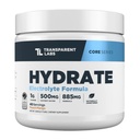 Transparent Labs Hydrate Naturally Sweetened Electrolytes Powder - Hydration Powder Electrolytes with Coconut Water, Calcium, Taurine, & Potassium - 40 Servings, Peach Mango
