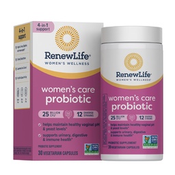 Renew Life Women's Flora Care Probiotic Supplement Vegetable Capsules, 30 CT