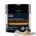 Four Leaf Rover Turkey Tail Mushroom for Dogs - Organic Mushroom Extract with Over 50% Beta-Glucans - Third Party Tested - Made in USA