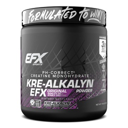 EFX Sports Kre-Alkalyn EFX Powder | pH Correct Creatine Monohydrate Powder Supplement | Strength, Muscle Growth & Performance | 110 Servings (Grape)