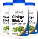 Nutricost Ginkgo Biloba 120mg; 240 Capsules (3 Bottles)