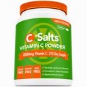 C-Salts Buffered Vitamin C Powder - Pure Organic, Stomach Friendly Ascorbic Acid VIT C Drink for Daily Immune Support & Collagen Production - Vegan Non GMO Sugar Free - 272 Servings Original, 26oz