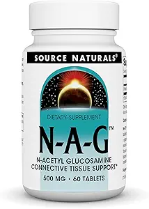 Source Naturals N-A-G N-Acetyl Glucosamine for Joint Support and Intestinal Lining* - 500 mg - 60 Tablets