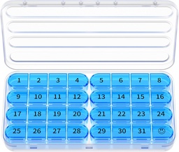 Zoksi Monthly Pill Organizer 1 Times a Day, 30 Day Pill Box Organizer,One Month Pill Case for Travel, 31 Day Daily Medcine Container for Vitamins, Supplement & Medication