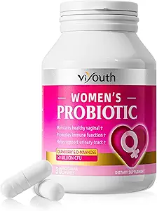 Probiotics for Women, 50 Billion CFU, 15 Unique Strains for Women Cranberry Extract & D-mannose, Promote Intestinal Health PH Balance Vaginal Probiotics for Digestive Health - 30 Capsule