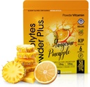 PowderVitamin Electrolytes Powder Plus (50 Servings) Tangerine Pineapple Electrolyte Powder 0 Calorie Keto, 0 Sugar, No Maltodextrin,1000mg Potassium,120mg Calcium,120mg Magnesium, Hydration Powder
