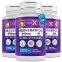Genex Formulas 1500mg Resveratrol with BioPerine for Absorption (3 Pack) | Organic Trans-Resveratrol Capsules from Japanese Knotweed, Antioxidant Supplement for Healthy Aging
