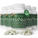 MemNivia Brain Supplements for Memory & Focus | Dual-Sage Stem Cell Formula with Cognivia®, Bacopa, Holy Basil & Ginger | Clinically Proven Mental Clarity Support | 300 Capsules (5 Bottles) | USA Made