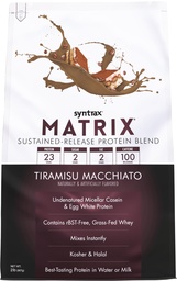 Syntrax Nutrition Matrix - Sustained-Release Protein Blend, Tiramisu Macchiato 2 lbs. 100mg Caffeine