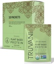 Truvani Vegan Pea Protein Powder | Matcha | 20g Organic Plant Based Protein | Single Serving Travel Packets | 10 Servings | Keto | Gluten & Dairy Free | Low Carb | No Added Sugar