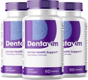 (3 Pack) Dentavim Capsules - All Natural Care for Teeth and Gums - Dentavim Dental Health Formula Pills - Maximum Strength, Vitamin & Minerals for Overall Oral Protection, Denta Vim for Reviews